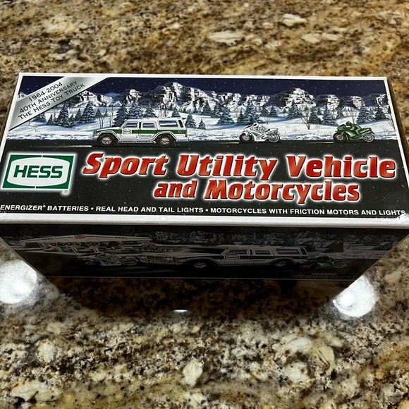 2004 Hess 40 anniversary sport utility vehicle & motorcycles nwt - Picture 1 of 7